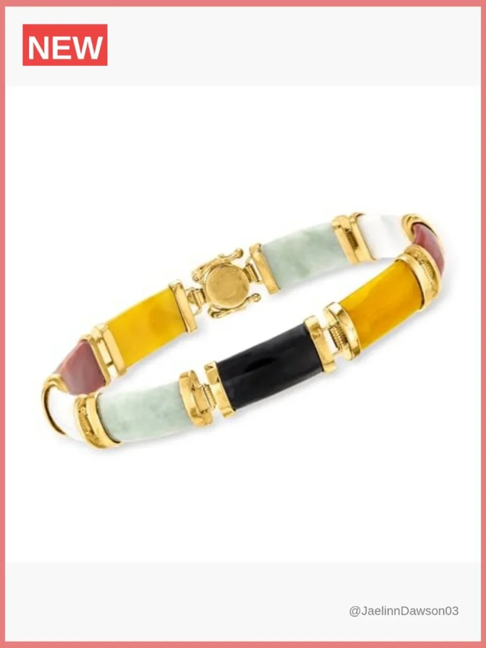 18kt Gold Over Sterling Good Fortune Link Bracelet